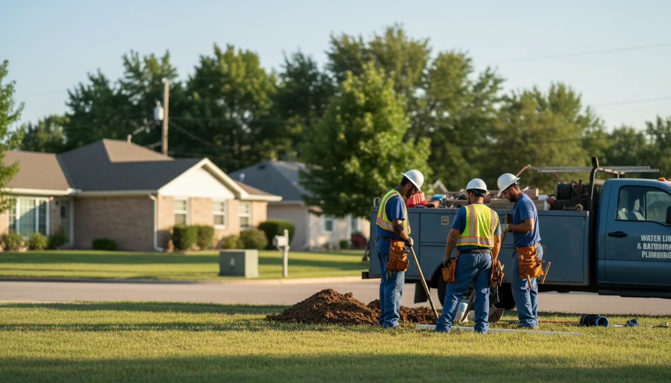 Residential water line and bathroom plumbing service in Bosler, WY